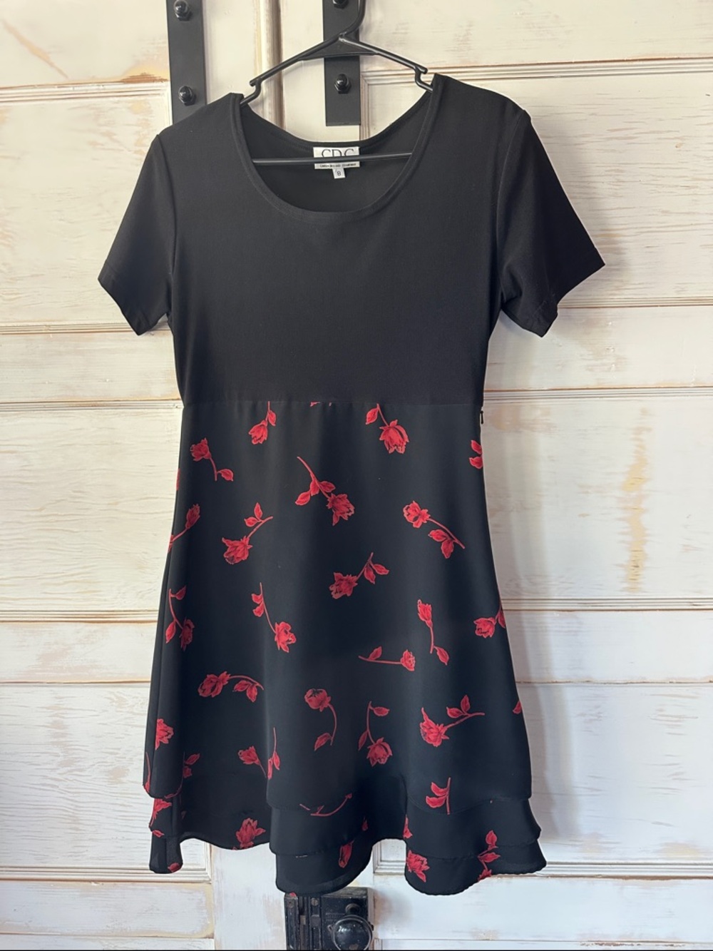 CDC Black Short Sleeve Top